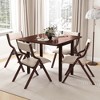 Costway Kitchen Table Set for 2/4 with Expandable Dining Table 2/4 Upholstered Folding Chairs - 2 of 4