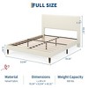 Modern Twin/Full/Queen/KING Bed Frame with Upholstered Headboard and Strong Metal Slats Support, No Boxing Spring Needed - 3 of 4