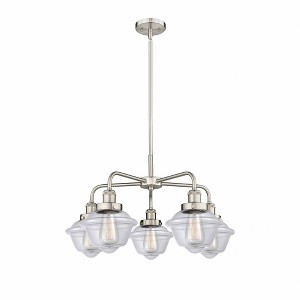 Oxford - 5 Light Stem Hung Chandelier In Art Deco Style-13.5 Inches Tall and 24.5 Inches Wide - 1 of 1