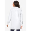 Roaman's Plus Size Kate Tunic Shirt – Long Sleeve Classic Button-Down With Flowy, Longline Fit - 3 of 4