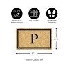 Evergreen Monogram Indoor Outdoor 100% Natural Coir Doormat 28" x 16" |  Letter  "P" - 3 of 4