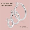 Set of 3 2mm Hoop Earrings for Women, 10, 15 & 20mm - 4 of 4