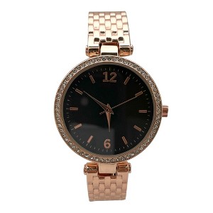 Olivia Pratt Round Face with Rhinestones Bangle Women Watch - 1 of 3