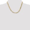 Black Bow Jewelry Men's 7.3mm, 14k Yellow Gold, Hollow Figaro Chain Necklace - 2 of 4