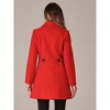 Allegra K Women's Collar Long Sleeve Single Breasted Winter Long Coat - 4 of 4