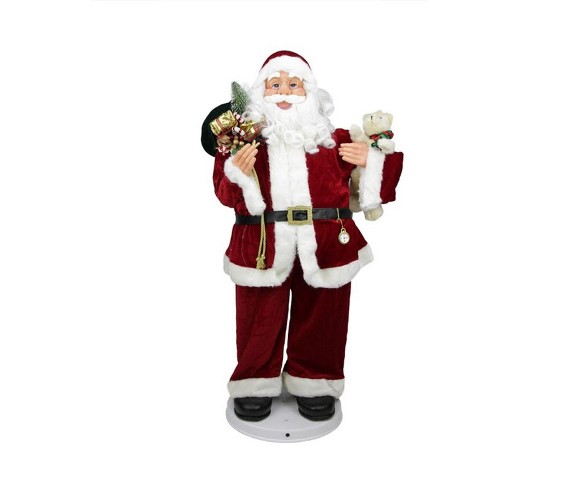 Northlight 4' Deluxe Animated and Musical Decorative Dancing Santa Claus Christmas Figure