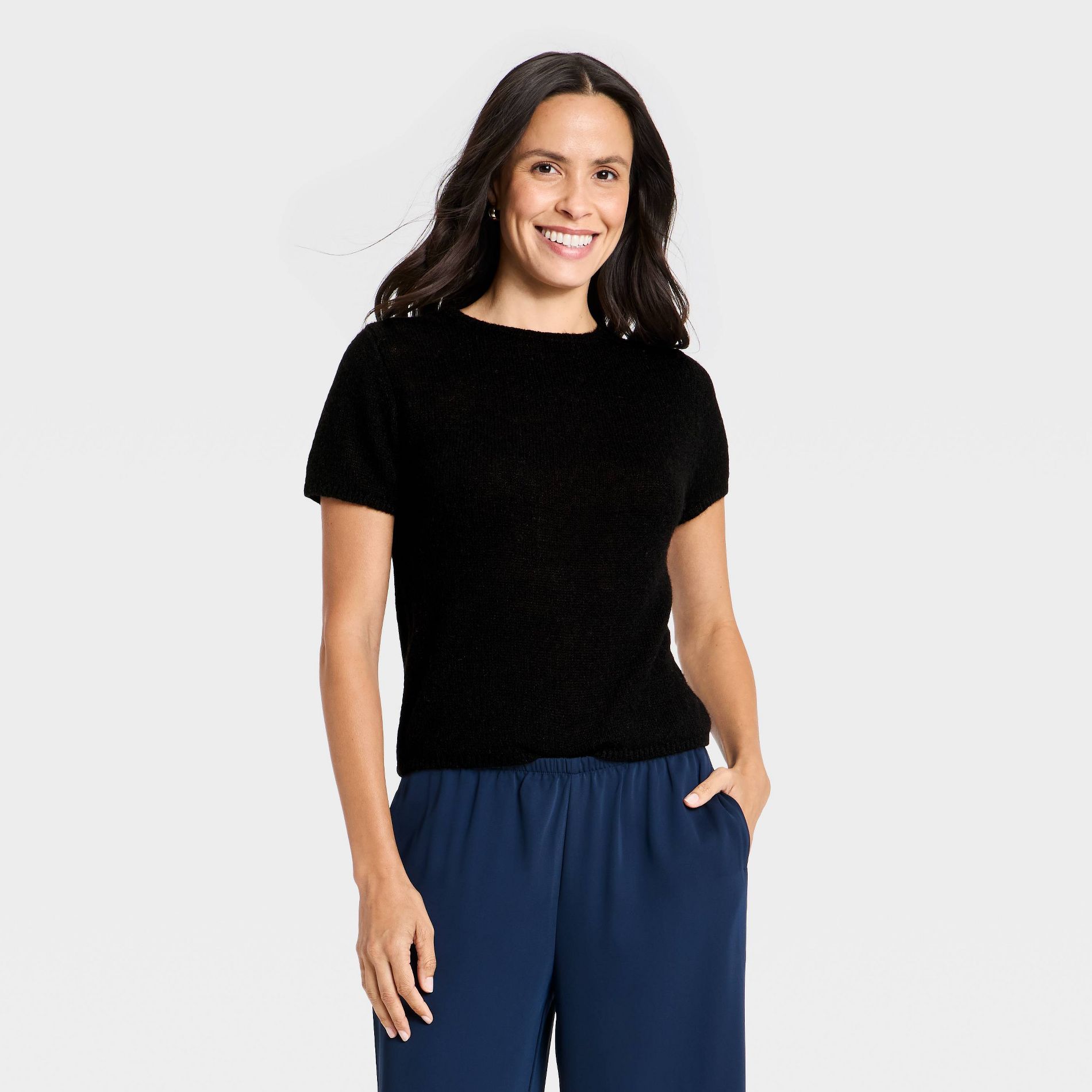 Women's Airy Knit Crewneck Pullover Sweater - A New Day™
