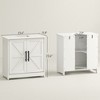 Farmhouse Pedestal Sink Storage Cabinet, Bathroom Sink Cabinet with 2 Barn Doors and Adjustable Shelf - 3 of 4