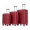 Sapphtopaz 20"/24"/28" 3 pcs Luggage Set with Spinner Wheel, Carry On Luggage Suitcase with Combination Lock, Hard Shell Suitcase - 3 of 4