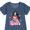 - Barbie - Holidays & Christmas Graphic Short Sleeve Fleece Dress - 2 of 4