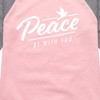 Girls' - Instant Message - Peace Be With You Shirt Tail Raglan Graphic T-shirt - 2 of 4