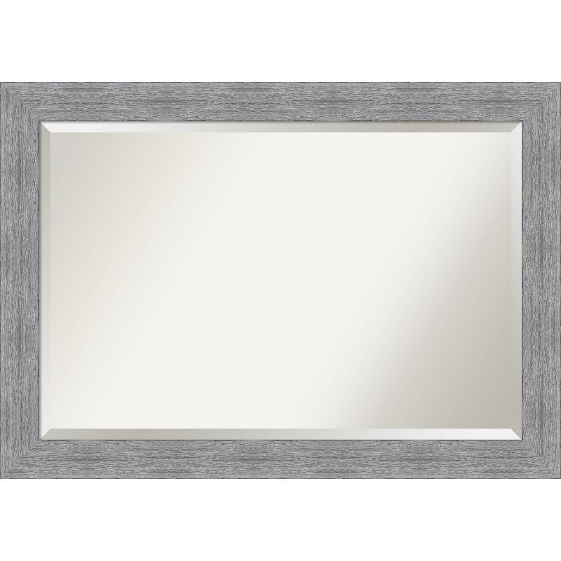 41&#34; x 29&#34; Bark Rustic Framed Wall Mirror Gray - Amanti Art, 1 of 8