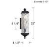 John Timberland Valentino 22" High Modern Outdoor Wall Light Fixture Mount Porch House Exterior Outside Weatherproof Black Metal Water Glass Shade - 4 of 4