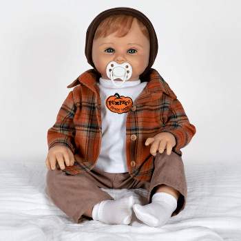 Paradise Galleries 22" Reborn Baby Doll, Jan Wright Designer's Doll Collections, Adorable Baby Doll in GentleTouch Vinyl - Pumpkin Spice Nice