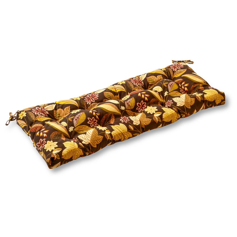 Photos - Pillow Kensington Garden 17"x44" Floral Outdoor Bench Cushion Timberland: UV & Wa