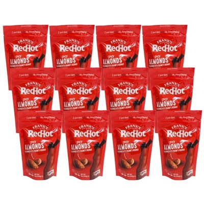 Franks Hot Sauce Almonds - Case of 12/5 oz