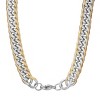 Steeltime 24" stainless steel and 18k gold plated Cuban link chain necklace - 2 of 4