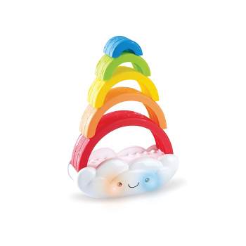 Kidoozie Musical Stack & Learn Rainbow, Stacking Activity Toy for Infants and Toddlers 6-24M with Motion Activated Lights and Sounds