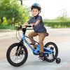 Costway 16 Inch Children Bicycle with Training Wheels & Double Disc Brakes Adjustable Seat Magnesium Alloy Blue/Light Pink/White - 2 of 4