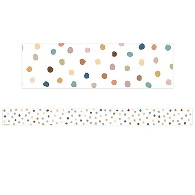 Teacher Created Resources Everyone is Welcome Painted Dots Straight Border Trim (Pack of 6)