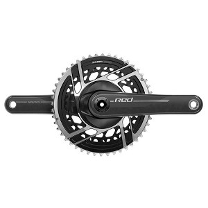 SRAM Red DUB 2x E1 Crankset Speed: 12, Spindle: 28.99mm, BCD: Direct Mount SRAM 8 Bolt, 46/33, DUB, 175mm, Black, Road - 1 of 1