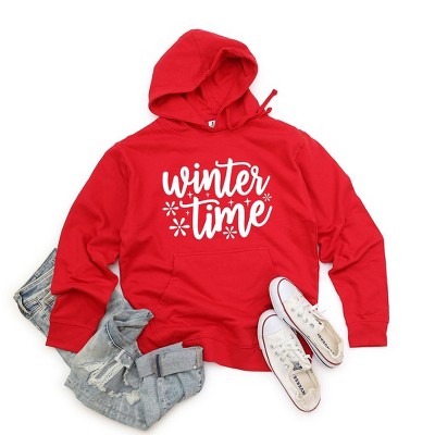Simply Sage Market Women's Graphic Hoodie Winter Time Snowflakes