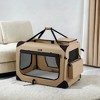 36-Inch Soft Dog Crate, Collapsible Portable for Indoor Outdoor Use - Secure Kennel with Zippers for Home, Car, Travel Camping - 2 of 4