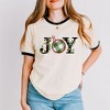 Simply Sage Market Women's Joy Christmas Lights Short Sleeve Ringer Tee - 2 of 4
