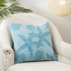 Saro Lifestyle Aquatic Dreams Stonewashed Starfish Down Filled Throw Pillow, Blue, 20"x20" - 3 of 3