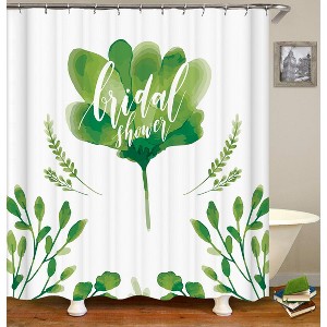 Large Leaf Pattern Shower Curtains for Bathroom Waterproof Fabric Bath Curtain Durable Soft Stylish Bathroom Decor 72x72 Inch - 1 of 1