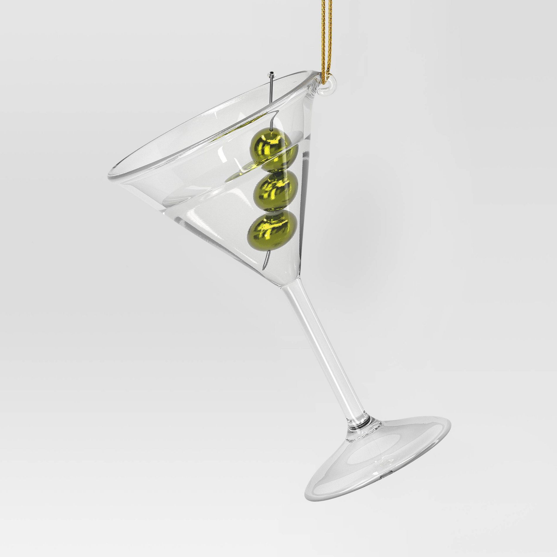 4" Christmas Glass Cocktail Ornament - Wondershop™