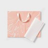 Marble Pattern Peach Iridescent Large Gift Bag with Tissue - Spritz™ - 3 of 3