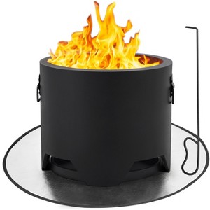 Yaheetech 16inch Portable Outdoor Smokeless Fire Pit,  Black - 1 of 4