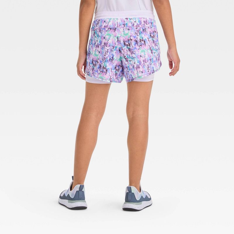 Girls' Double Layered Run Shorts - All In Motion™, 2 of 6