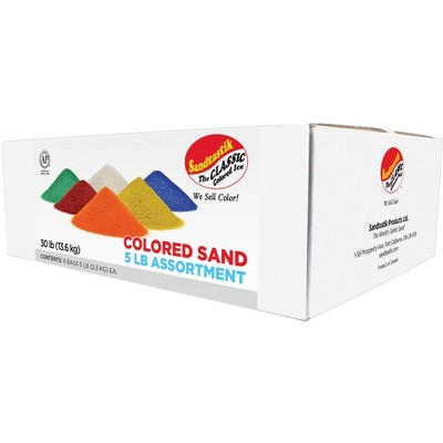 Sandtastik Colored Sand, 5 Pound Bags, Assorted Colors, Set of 6