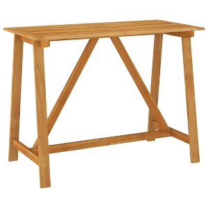 Garden Bar Table Natural wood finish Solid acacia wood Medium - 1 of 4