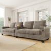 TiramisuBest 133" 4-Seater Corduroy Sofa Couch–Modern Design with USB Ports, Hidden Storage, Flip-Top Cup Holders,Green - 2 of 4