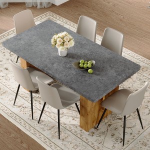 NicBex Dining Table Set for 6 Modern Cozy Rectangle MDF Dining Set with 6 Chairs for Dining Room - 1 of 4