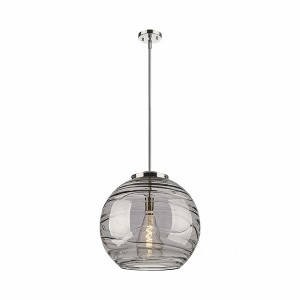 Athens Deco Swirl - 1 Light Pendant In Industrial Style-19.5 Inches Tall and 17.88 Inches Wide - 1 of 1