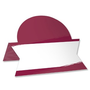 Big Dot of Happiness Burgundy Elegantly Simple - Guest Party Favors Tent Buffet Card - Table Setting Name Place Cards - Set of 24 - 1 of 4