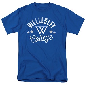 Men's Wellesley College Official Blue T-Shirt - 1 of 4