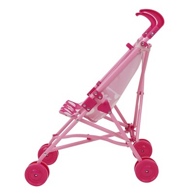 Peppa Pig Pink and White Polka Dot Doll Umbrella Stroller