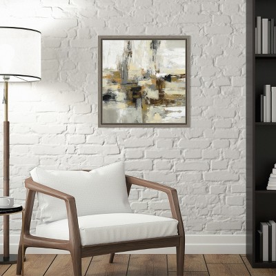 Abstract Gray and Cream Canvas Wall Art for Kids