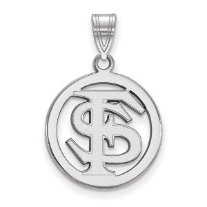 Black Bow Jewelry Sterling Silver Florida State Seminoles NCAA Small Pendant - 1 of 3