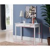 Kings Brand Furniture Wood Home & Office Parsons Desk with Drawer, White - 4 of 4