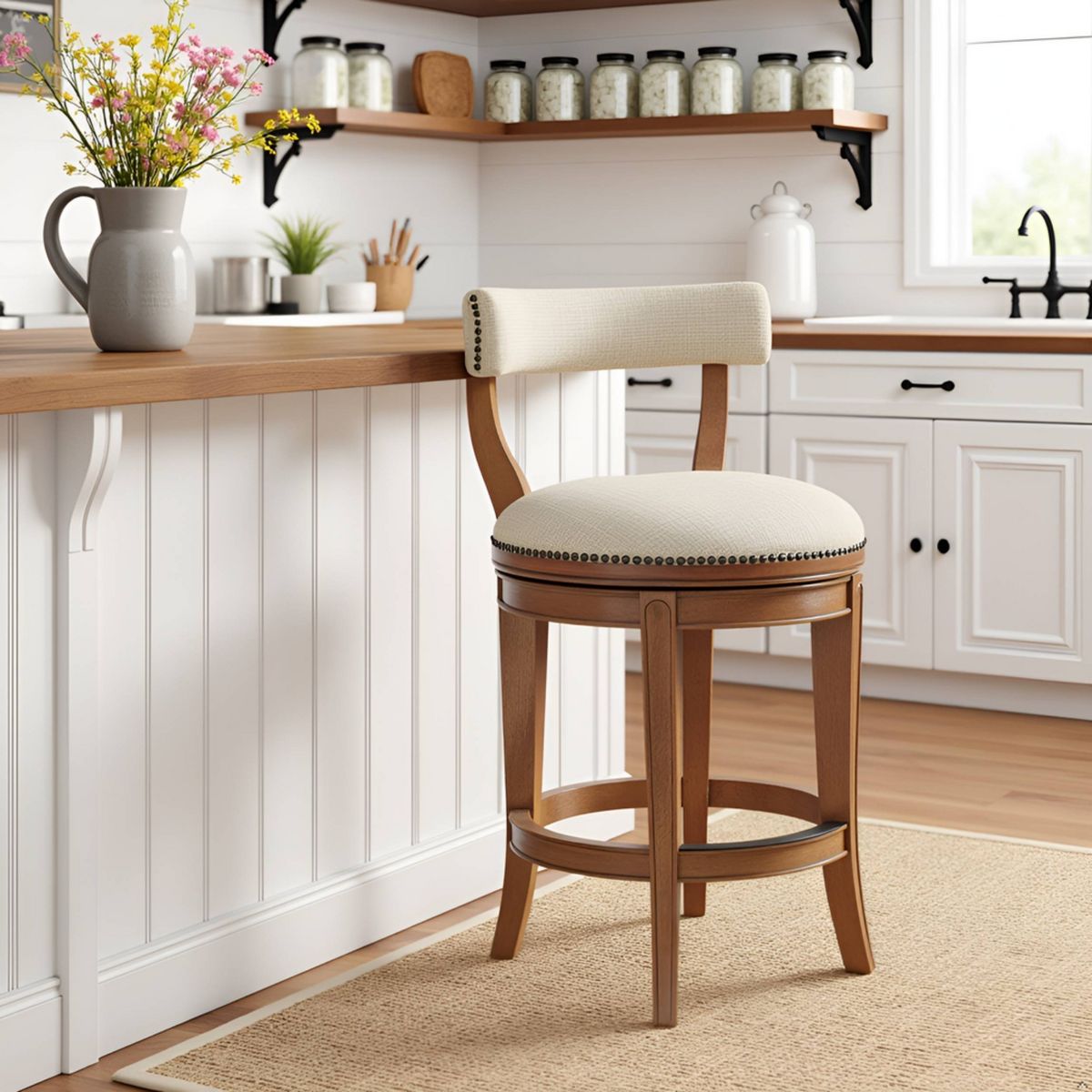 Hanover Swivel Counter Height Barstool - Alaterre Furniture - thumbnail 7
