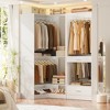 Besiost Freestanding Corner Closet System with 2 Hanging Rods and Shoes Shelf - 2 of 4