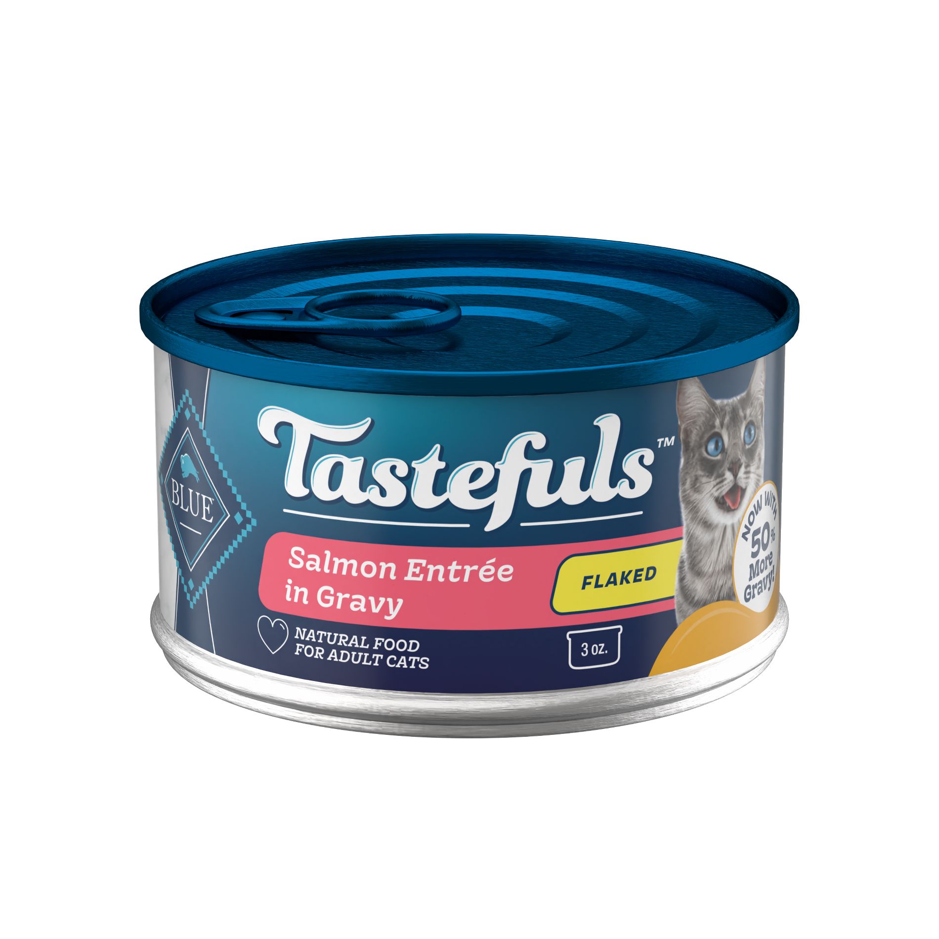Blue Buffalo Tastefuls Adult Cat Salmon Filets in Gravy Flaked Wet Cat Food - 3oz