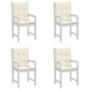 vidaXL Lowback Chair Cushion Set of 4 Cream Oxford fabric (100% polyester) - 4 of 4