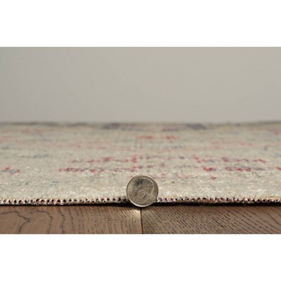 Ivory Chenille Vintage Flatweave Rug 5' x 7' - Easy Care